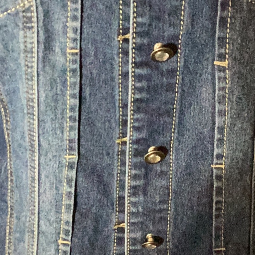 ICE BLUE Denim Vest (XL) with Horse on back. - Picture 4 of 9